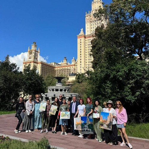 Пленэр московских художников на тему Вода Москвы – Фонтаны города Москвы – Москва город 600 фонтанов.